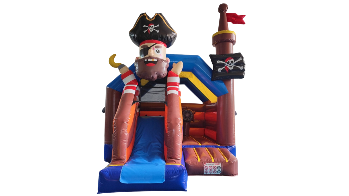 Hüpfburg "Pirat" mit integrierter Rutsche (Miete)