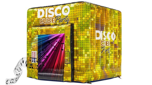 Hüpfburg "Disco" mit Partylicht und Musik-Box (Miete)