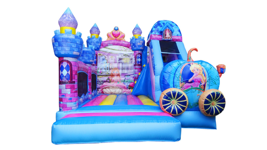 Hüpfburg "Prinzessin" mit integrierter Rutsche (Miete)